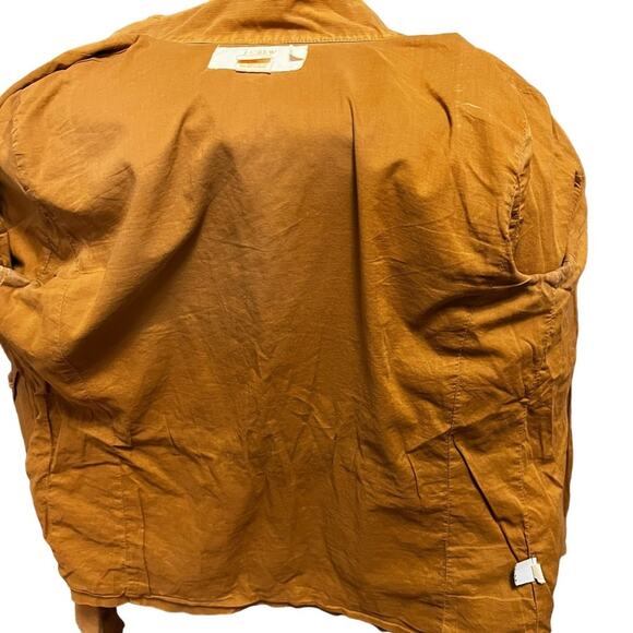 J Crew Mustard Utility Jacket XS Cotton Safari Fall Layering Ripstop Camping - Picture 5 of 8